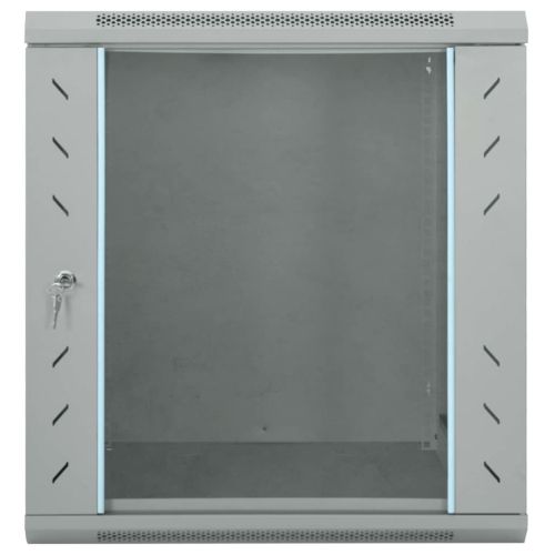Мрежов кабинет със съхранение Сив 60 x 60 x 65 см Стомана