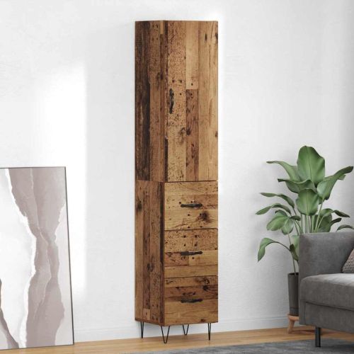 Висок шкаф Старо дърво 34,5 x 34 x 90 см Инженерна дървесина