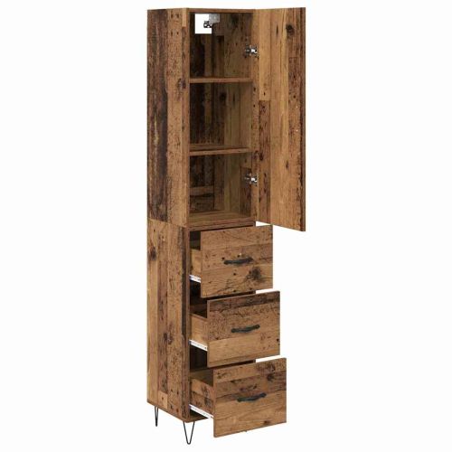 Висок шкаф Старо дърво 34,5 x 34 x 90 см Инженерна дървесина