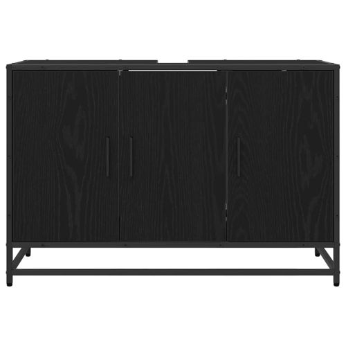 Шкаф за баня Черния дъб 90 x 33 x 60 см Инженерна дървесина