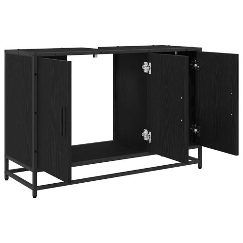 Шкаф за баня Черния дъб 90 x 33 x 60 см Инженерна дървесина