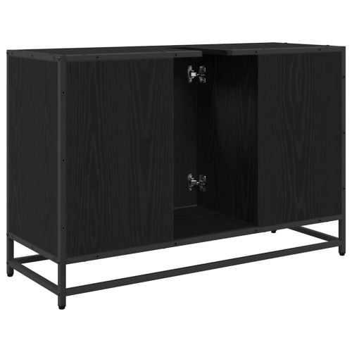 Шкаф за баня Черния дъб 90 x 33 x 60 см Инженерна дървесина
