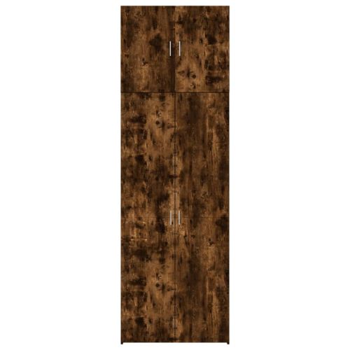 Висок шкаф, опушен дъб, 80x42,5x249 см, инженерно дърво