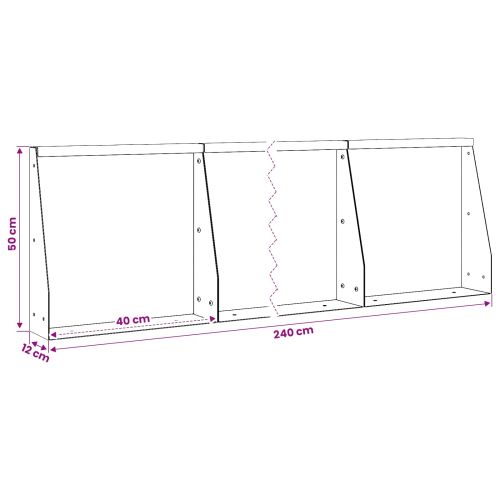 Задържащи стени 6 бр. 40 x 12 x 50 см Кортенова стомана