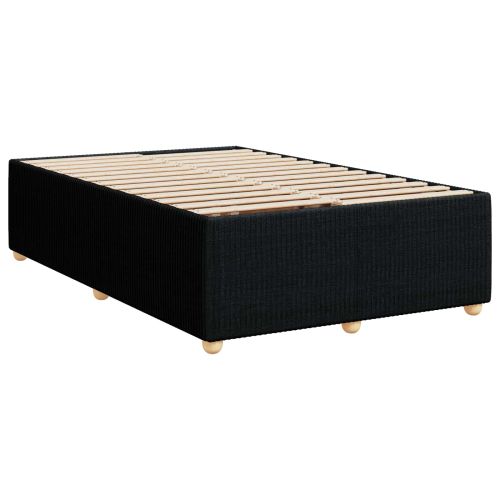 Континентално легло с матрак Черно 120 x 200 cm Текстил