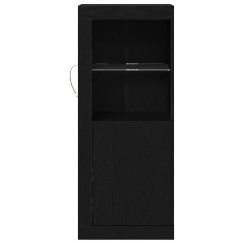 LED конзолна маса Черно 41 x 37 x 100 см Инженерна дървесина