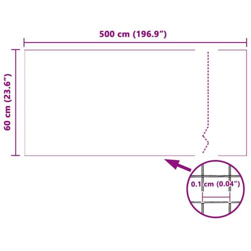 Мрежа против насекоми Бяло 60 x 500 cm Стъклопласт