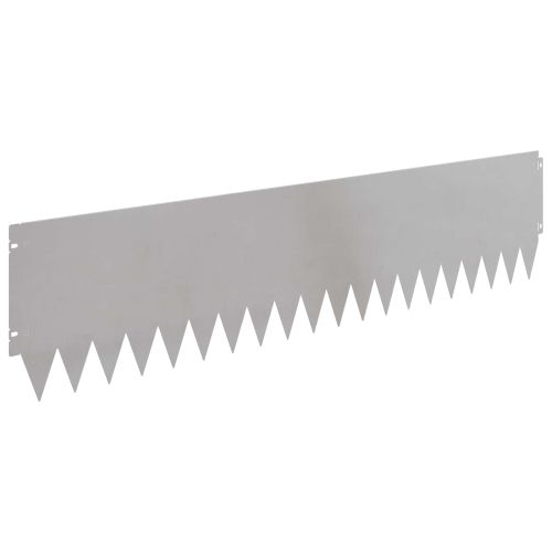 Ограда за трева 10 бр. 103 x 25 см Стомана Сребристо