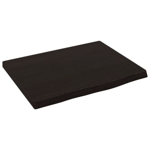 Плот за баня тъмнокафяв 40x30x2 см обработено масивно дърво