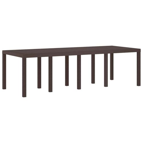 Градинска маса Кафяво 250 x 100 x 73 см полиратан