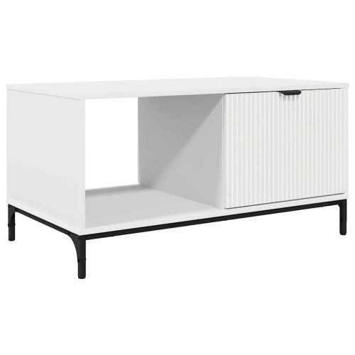 Масичка за кафе Бяло 90 x 49 x 46 см Инженерна дървесина