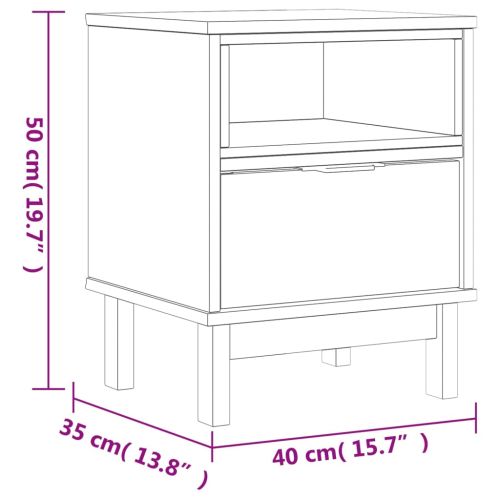 Нощно шкафче FLAM 40x35x50 см бор масив