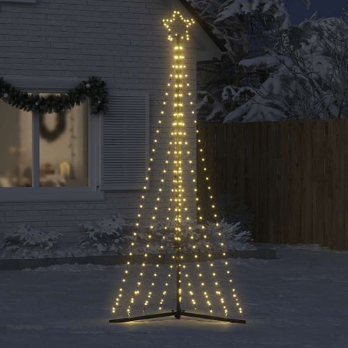 LED коледна елха 447 светодиода топло бяло 250 см