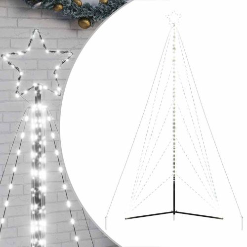 LED коледна елха 615 светодиода студено бяло 404,5 см