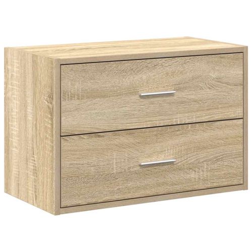 Шкаф с 2 чекмеджета дъб сонома 60x31x40 см инженерно дърво