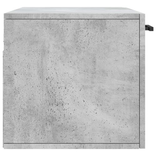 Стенен шкаф, бетонно сив, 80x36,5x35 см, инженерно дърво