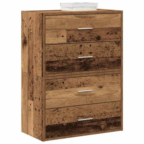 Шкафове с 4 чекмеджета 2 бр 60x31x40 см инженерно дърво