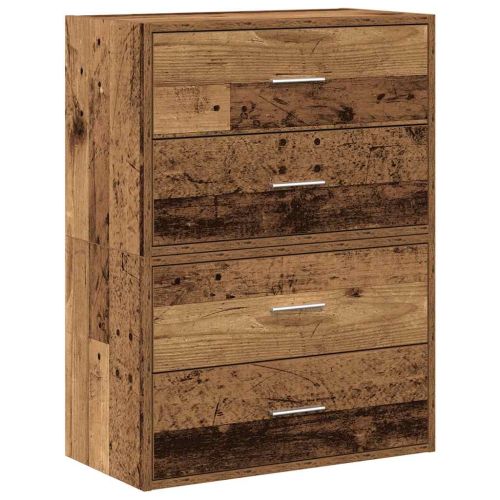 Шкафове с 4 чекмеджета 2 бр 60x31x40 см инженерно дърво