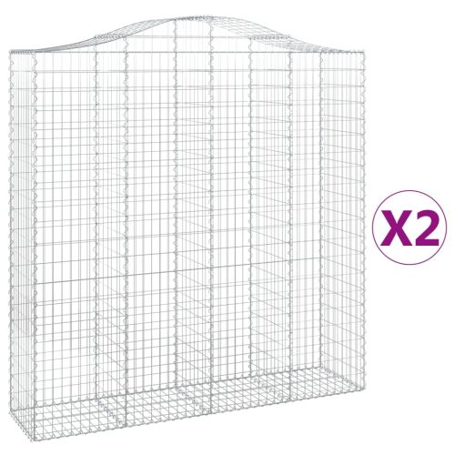 Габионни кошници арка 2 бр 200x50x200/220 см поцинковано желязо