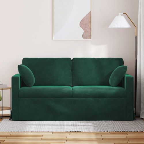 Диван Тъмен зелен 158 x 78 x 80 см Кадифе