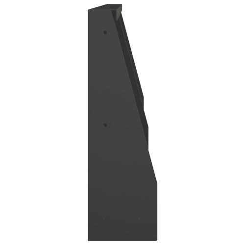 Задържащи стени 2 бр. 40 x 12 x 30 см Стомана Черно