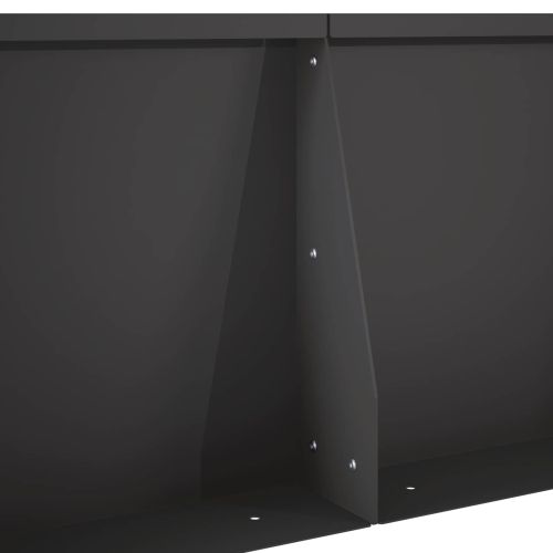 Задържащи стени 2 бр. 40 x 12 x 30 см Стомана Черно