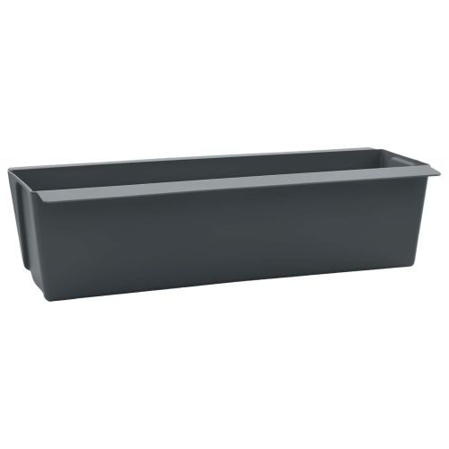 Кутиите за цветя за евро палети 24 бр. Сиво 36 x 13,5 x 9,5 см