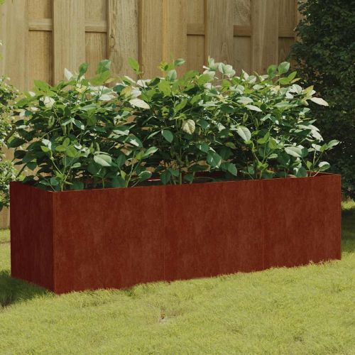 Градинска повдигната леха 120x40x40 см кортенова стомана