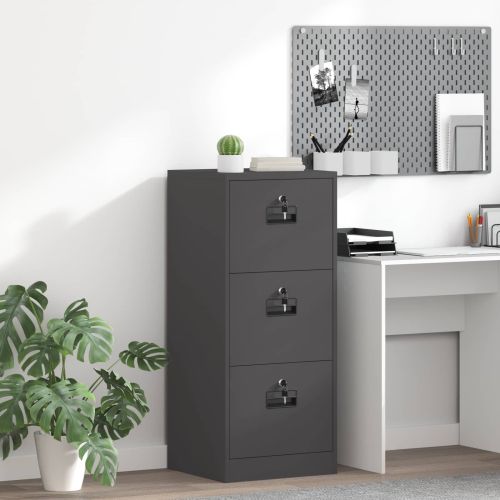 Кабинет за файлове с чекмедже Черно 45,5 x 42 x 106,5 см