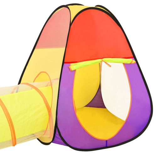 Детска палатка за игра с 250 многоцветни топки 255x80x100 см