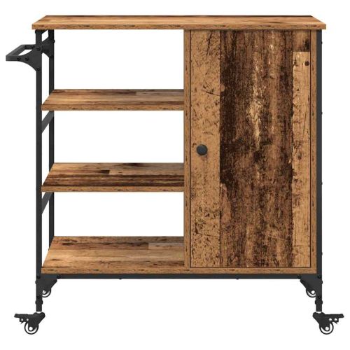 Кухненска количка Старо дърво 87.5 x 39 x 84.5 см