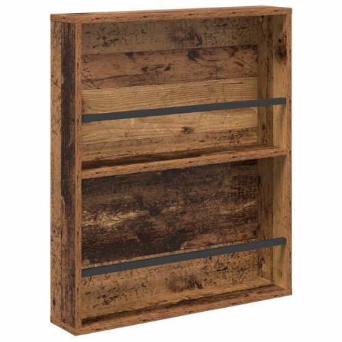 Етажерка за списания с рафт Старо дърво 60 x 12 x 70 см