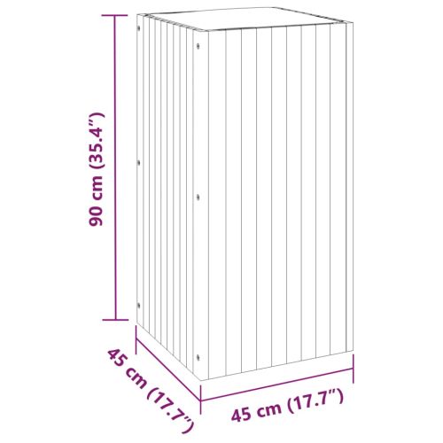 Градинска кашпа 45x45x90 см масивна акация