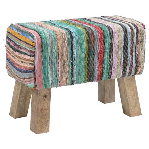 Пейка 60 x 30 x 45 cm Естествена кожа Многоцветен