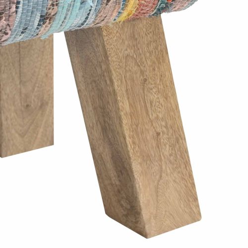 Пейка 60 x 30 x 45 cm Естествена кожа Многоцветен