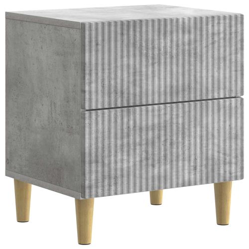 Нощен шкаф 2 бр. Бетонно сиво 43 x 34,5 x 48 см