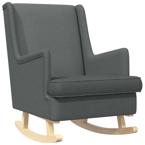 Люлеещ се стол Тъмен сив 62 x 80 x 85 см текстил