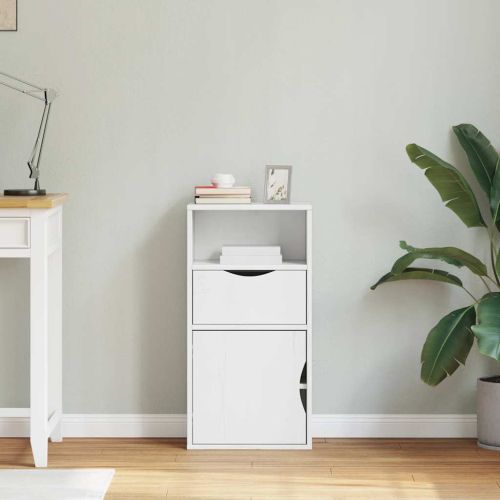 Страничен шкаф с чекмедже ODDA White 40x24x79 cm