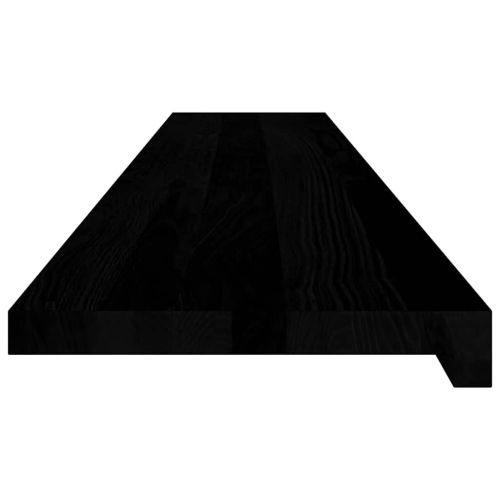 Прозоречни первази, 2 бр, кафяво-черни, 140x30x2 см, дъб масив