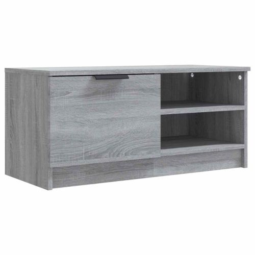 ТВ шкаф, сив сонома, 80x35x36,5 см, инженерно дърво