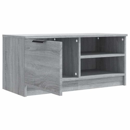 ТВ шкаф, сив сонома, 80x35x36,5 см, инженерно дърво