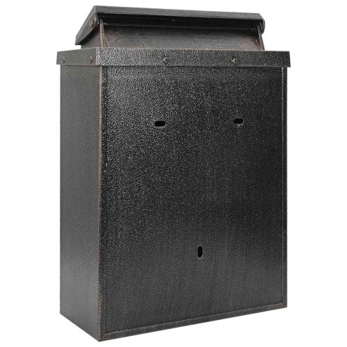 Стенно монтирана пощенска кутия с врата Бронзов 29 x 13 x 41 см