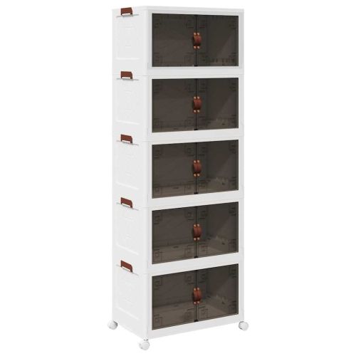 Кутия за съхранение с колела на 5 нива 75 L 64x40x179 cm