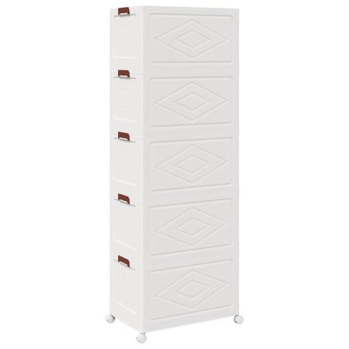 Кутия за съхранение с колела на 5 нива 75 L 64x40x179 cm