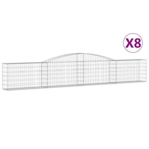 Габионни кошници арка 8 бр 400x30x60/80 см поцинковано желязо