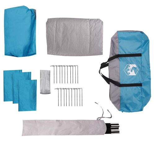 Палатка за къмпинг с куполна веранда за 5 души Blue Waterproof