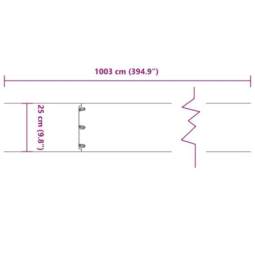 Кантчета за тревни площи 10 бр. 25x103 см Неръждаема стомана