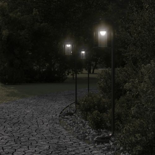 Външна подова лампа, сребриста, 100 см, неръждаема стомана