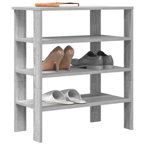 Рафт за обувки Grey Sonoma 61x32x70 cm Изработена дървесина