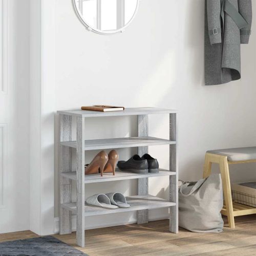 Рафт за обувки Grey Sonoma 61x32x70 cm Изработена дървесина